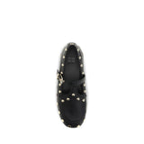 Ganni Black Recycled Polyester Ballet Flats