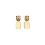 Alessandra Rich Gold Glass Earrings