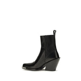 Rabanne Black Calf Leather Bos Taurus Ankle Boots