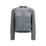 Burberry Gray Wool Oves Aries Cardigan