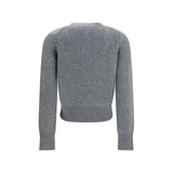 Burberry Gray Wool Oves Aries Cardigan