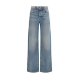 Saint Laurent Blue Cotton High-Waisted Jean