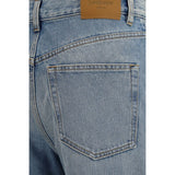 Saint Laurent Blue Cotton High-Waisted Jean