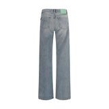 Haikure Blue Cotton Straight-Leg Jeans