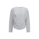 Ganni White Cotton Pattern Shirt