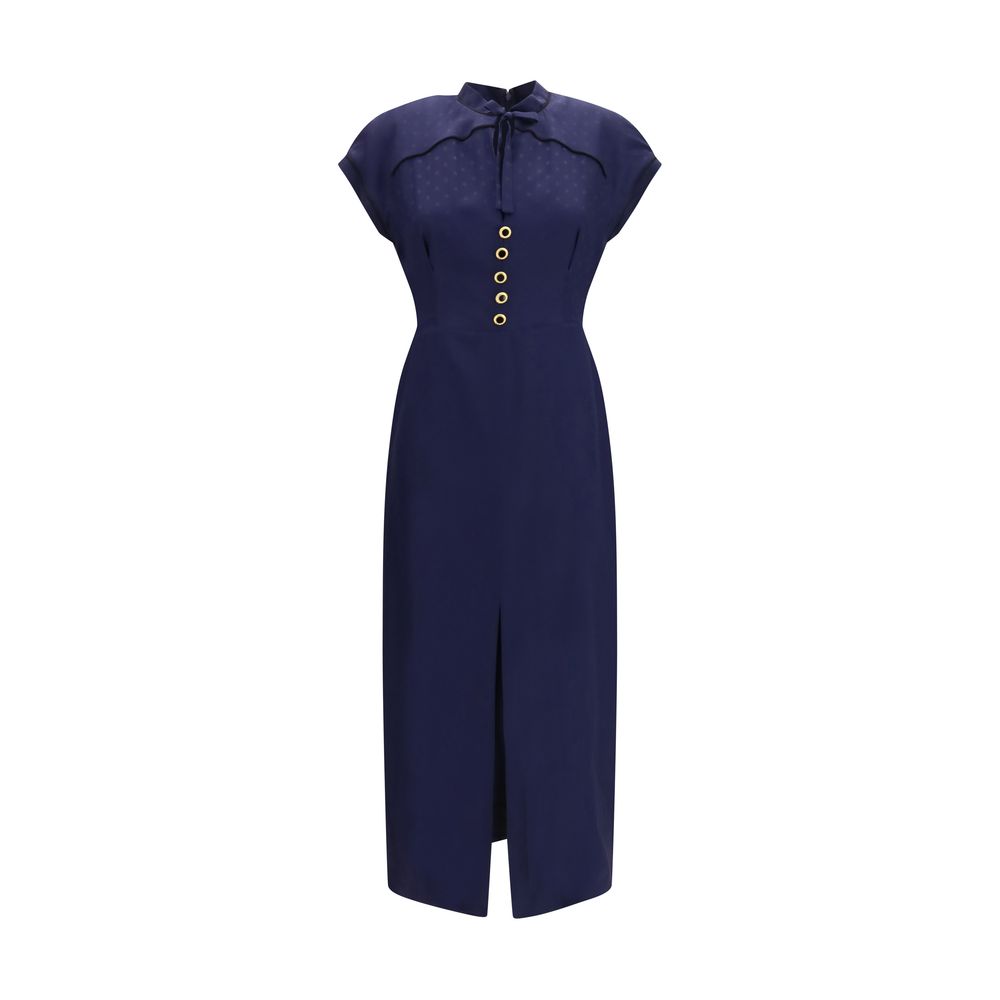 Alessandra Rich Blue Silk Casual Dress