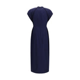 Alessandra Rich Blue Silk Casual Dress
