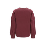 Ganni Bordeaux Cotton Sweatshirt