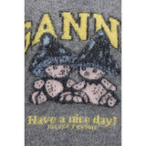 Ganni Gray Alpaca Vicugna Pacos Sweatshirt