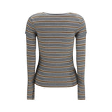 Ganni Gray Cotton Sportswear