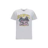 Ganni White Cotton T-Shirt
