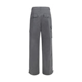 Ganni Gray Cotton Cargo Pants