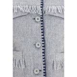 Baziszt Blue Alpaca Vicugna Pacos Full-Length Jacket