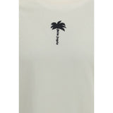 Palm Angels Beige Cotton T-Shirt
