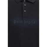 Palm Angels Black Cotton Polo Shirt
