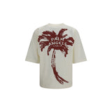 Palm Angels Beige Cotton T-Shirt