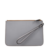 Burberry Gray Leather Clutch Bag