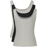 Calvin Klein Black Cotton Tank Tops
