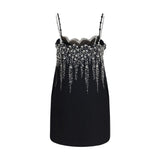 Valentino Garavani Black Wool Oves Aries Cocktail Dress