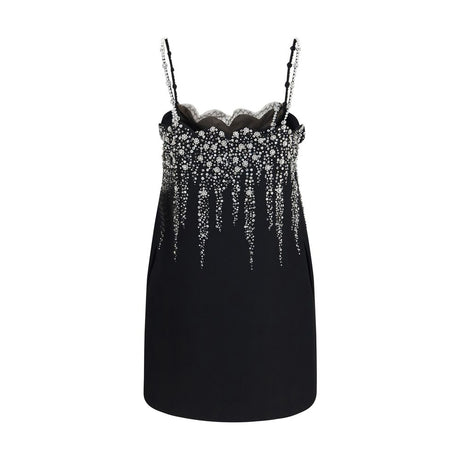 Valentino Garavani Black Wool Oves Aries Cocktail Dress