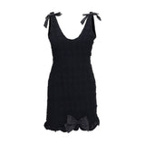 Alessandra Rich Black Cotton Casual Dress
