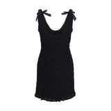Alessandra Rich Black Cotton Casual Dress