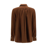 Ella Brown Silk Blouse