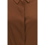 Ella Brown Silk Blouse
