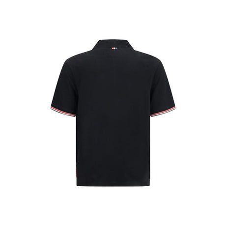 Thom Browne Black Cotton Polo Shirt