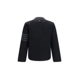 Thom Browne Black Wool Oves Aries Biker Jacket