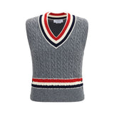 Thom Browne Gray Wool Oves Aries Sleeveles Sweater