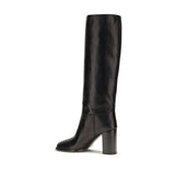 Prada Black Calf Leather Bos Taurus High Heel Boots