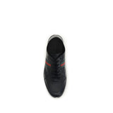 Gucci Black Calf Leather Bos Taurus Low Top Sneakers