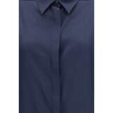 Ella Blue Silk Dress Shirt