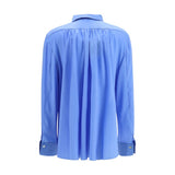 Ella Blue Silk Blouse
