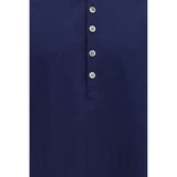 Thom Browne Blue Cotton Polo Shirt