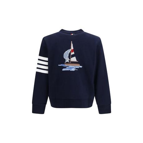 Thom Browne Blue Cotton Cardigan