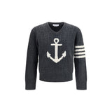 Thom Browne Gray Wool Oves Aries Sweatshirt