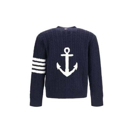 Thom Browne Blue Wool Oves Aries Cardigan