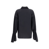Ella Black Silk Blouse