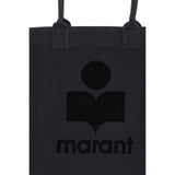 Isabel Marant Black Cotton Shoulder Bag