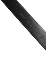 Dolce & Gabbana Black Calf Leather Classic Silver Buckle Belt