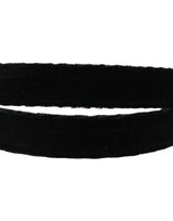 Dolce & Gabbana Men Black Velvet Gold Tone Metal Buckle Belt