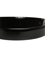 Dolce & Gabbana Black Classic Leather Gold Tone Buckle Belt