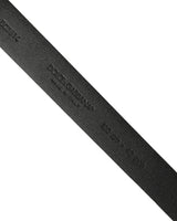 Dolce & Gabbana Blue Calf Leather Silver Metal Buckle Belt