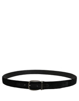 Dolce & Gabbana Black Cotton Metal Buckle Classic Men Belt