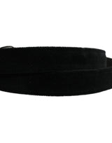 Dolce & Gabbana Black Cotton Metal Buckle Classic Men Belt