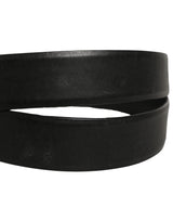 Dolce & Gabbana Black Calf Leather Classic Silver Buckle Belt