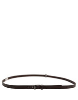 Dolce & Gabbana Brown Leather Double Wrap Metal Buckle Belt