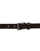 Dolce & Gabbana Brown Leather Double Wrap Metal Buckle Belt